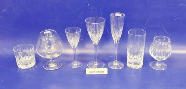 Large collection of Stuart crystal glasses to include wine glasses, champagne flutes, hi-balls,