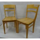 Modern beech rectangular table and four chairs (5)