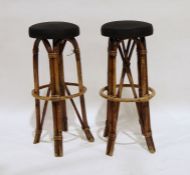 Two bentwood breakfast bar stools with modern upholstered seats (2)  Condition ReportThe height is