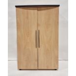 20th century maple-effect two-door cupboard, 76.5cm x 108cm