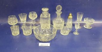 Large collection of Edinburgh crystal to include decanters, wine glasses, bowls, sundae bowls,