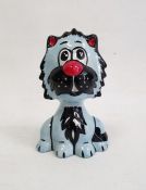 Handpainted Lorna Bailey cat 'Albert' in blue colourway, signed to base