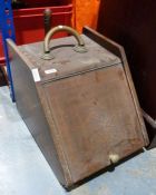 Wooden coal scuttle