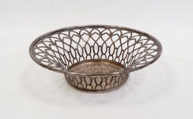 Silver bowl with pierced grille sides, Birmingham, Charles S Green & Co Ltd, 2.5ozt