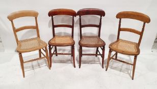 Matched set of seven beech-framed cane-seated chairs (7)