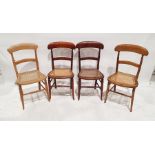 Matched set of seven beech-framed cane-seated chairs (7)
