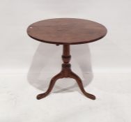 19th century mahogany snap-top tripod occasional table with rectangular top, inverse ogee