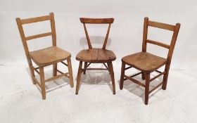 Child's vintage seated chair and two further child's chairs (3)