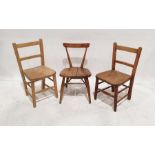 Child's vintage seated chair and two further child's chairs (3)