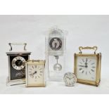 Modern carriage clock, a further carriage clock, etc (5)