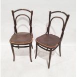 Pair of 20th century bentwood chairs marked 'Made in Poland' (2)