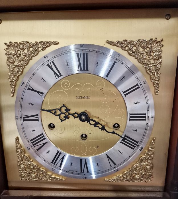 20th century longcase clock by Metamec with Roman numerals to the dial - Image 2 of 2