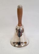 Van Bergh electroplated cocktail shaker with wooden handle, in the form of a bell  Condition