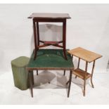 Late 19th century mahogany occasional table with lozenge-shaped top and moulded edge, 73cm x 65cm