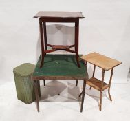 Late 19th century mahogany occasional table with lozenge-shaped top and moulded edge, 73cm x 65cm