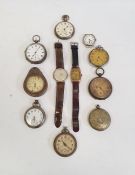 Quantity of assorted pocket watches to include silver-cased pocket watch with subsidiary seconds