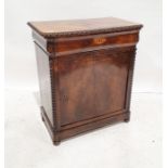 Probably continental and 19th century, single-door cupboard, the rectangular top with rounded