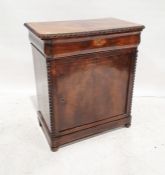 Probably continental and 19th century, single-door cupboard, the rectangular top with rounded