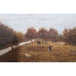 L Smith (19th century) Oil on canvas "Lotteridge Common", signed lower right and dated 1910, label
