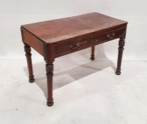 20th century single-drawer side table on turned supports