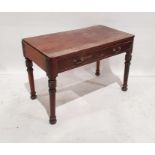20th century single-drawer side table on turned supports