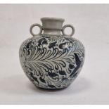 20th century Chinese ceramic wine jar with fish decoration