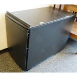 Black painted low office side cabinet with filing drawer