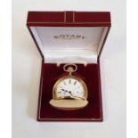 Rotary hunter pocket watch in gold-coloured casing