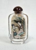 Chinese snuff bottle with internal painted decoration