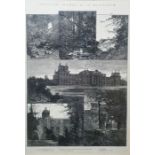 After Mounteard Lithographic print Blenheim and two further (21 x 30.5 cm) (3)