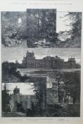 After Mounteard Lithographic print Blenheim and two further (21 x 30.5 cm) (3)