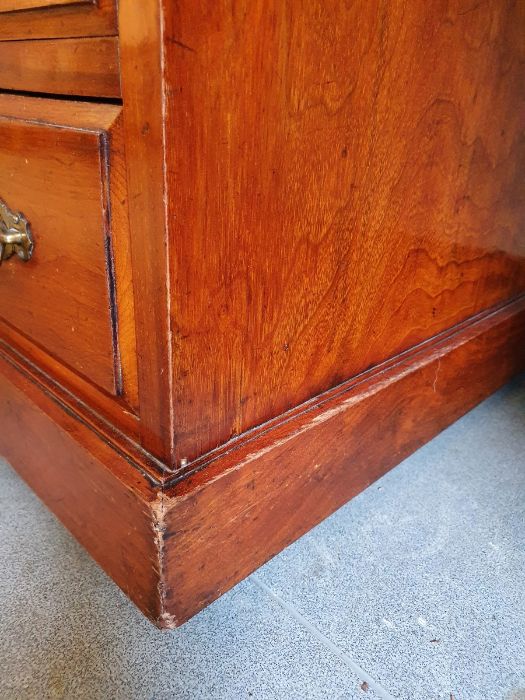 Late 19th/early 20th century walnut pedestal desk - Image 10 of 20