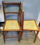 Two cane-seated chairs (2)