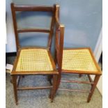 Two cane-seated chairs (2)