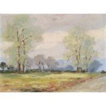 James Payne Watercolour Landscape, indistinctly signed lower left F M Tuckwell  Oil on board