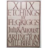 20th century school 'XLIX Etchings by F.L. Griggs July and August Arlington Mill, Bibury' poster,