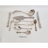 Two trays of plated and other flatware (2 trays)