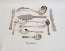 Two trays of plated and other flatware (2 trays)