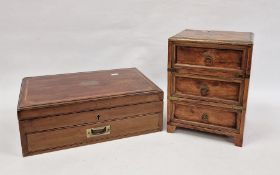 20th century Eastern hardwood miniature chest of t
