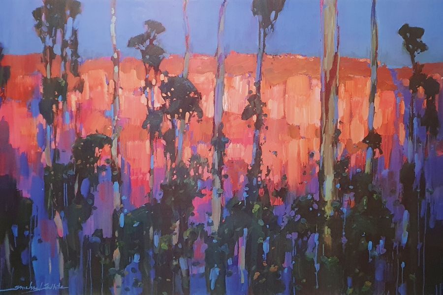 Michael White (Australian, contemporary)  Limited edition print 321 / 750 'Gum Trees', signed