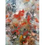 Rose Feller (Contemporary Hungarian Artist) Oil on canvas "Wealth", unsigned, abstract study in