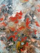 Rose Feller (Contemporary Hungarian Artist) Oil on canvas "Wealth", unsigned, abstract study in