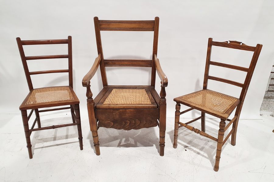11 assorted cane-seated chairs (11)