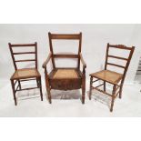 11 assorted cane-seated chairs (11)