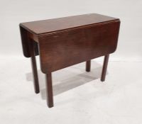 19th century mahogany pembroke table on chamfered supports, 68cm x 81cm x 97.5cm