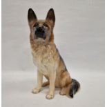 Royal Doulton pottery model of an Alsatian, seated, 35cm high