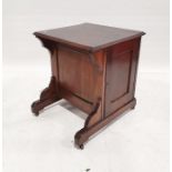 19th century oak lower half of a davenport desk, with new square top, with cupboard to the side,