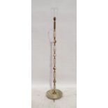 20th century onyx and brass standard lamp