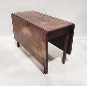 Drop-leaf table, an oak single-drawer side table and a further drop-leaf table (3)
