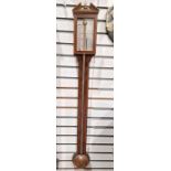 20th century mercury stick barometer marked 'Comitti Holborn' to the dial, 98cm